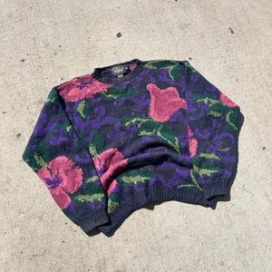 Vintage Woolrich Floral Old Money Y2K Sweater